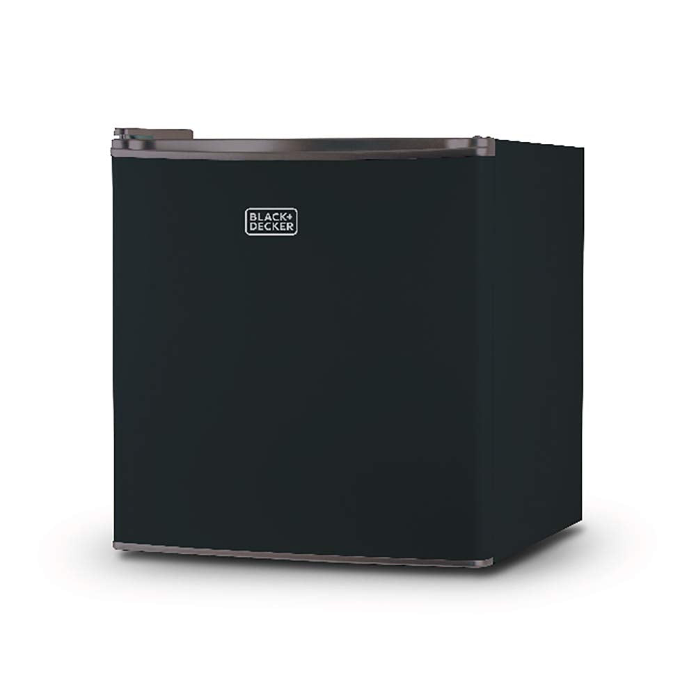 Compact Single Door Mini Fridge with Freezer, 1.7 Cubic Feet, Black & Single Serve K-Cup Pod Coffee Maker, Black F1920