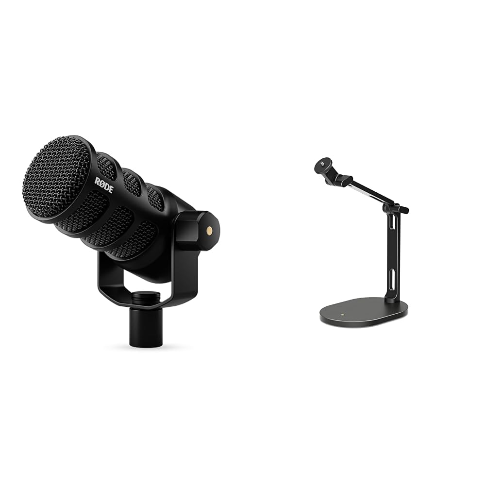 Dynamic USB XLR Broadcast Microphone with Desktop Studio Arm Q61109