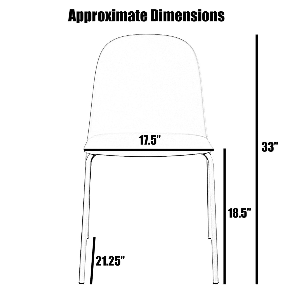 Grey Plastic Dining Chair with Metal Legs L28925