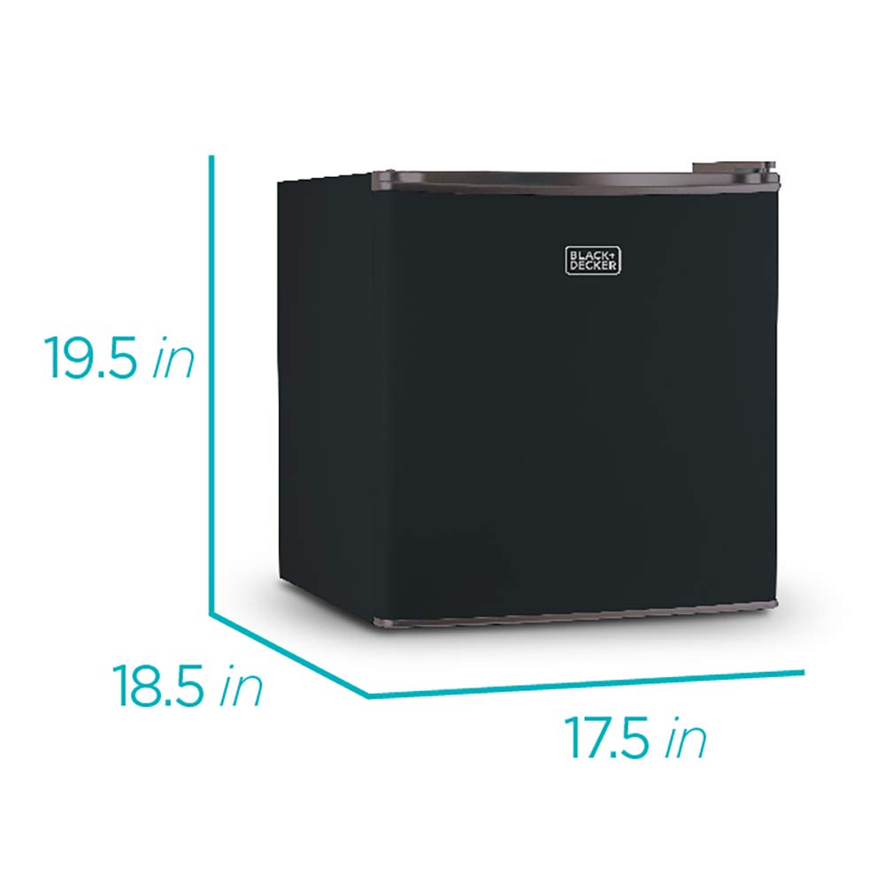 Compact Single Door Mini Fridge with Freezer, 1.7 Cubic Feet, Black & Single Serve K-Cup Pod Coffee Maker, Black F1920