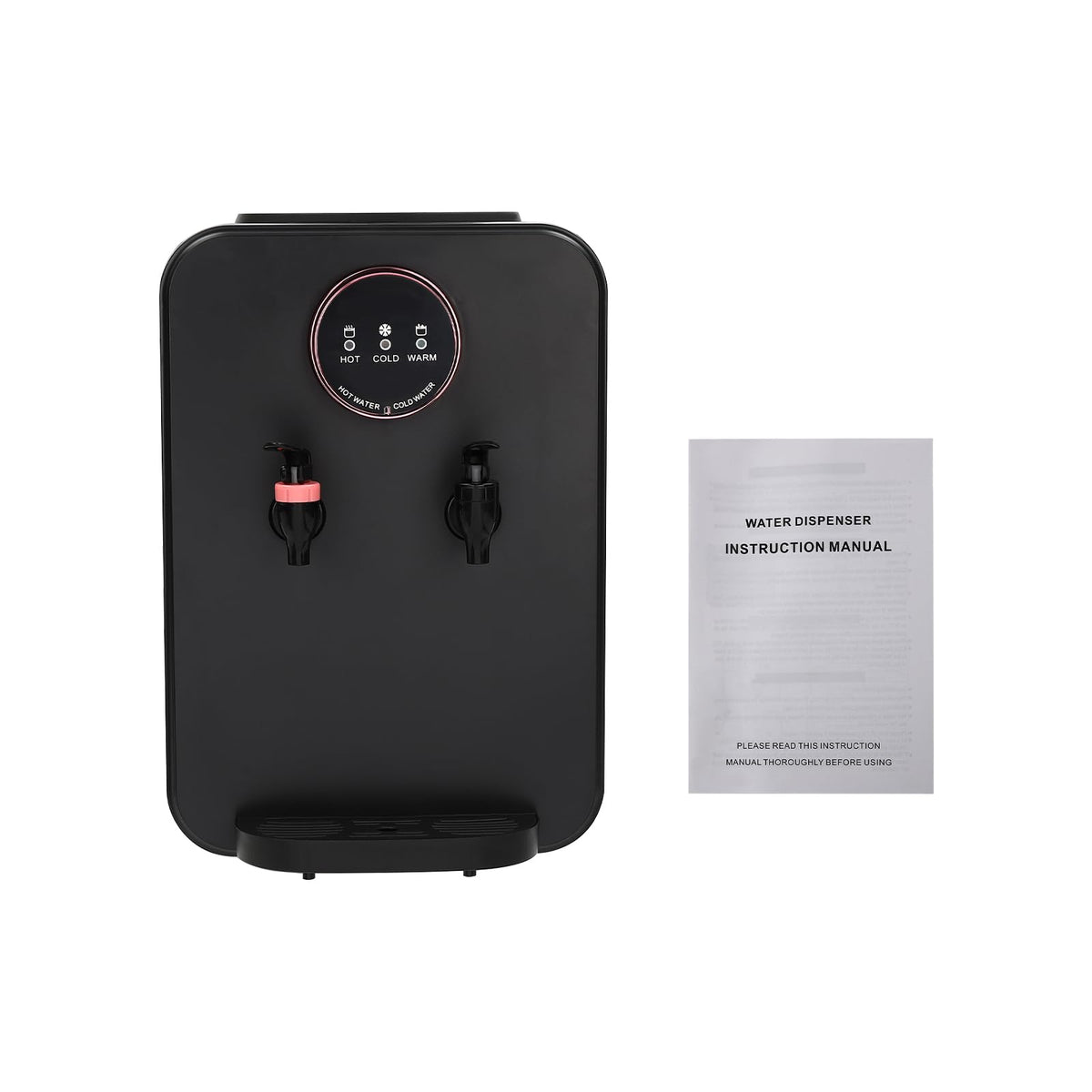 Top Loading Countertop Water Cooler Dispenser with Hot/Cold/Warm 3-Temp Settings, Black C39113