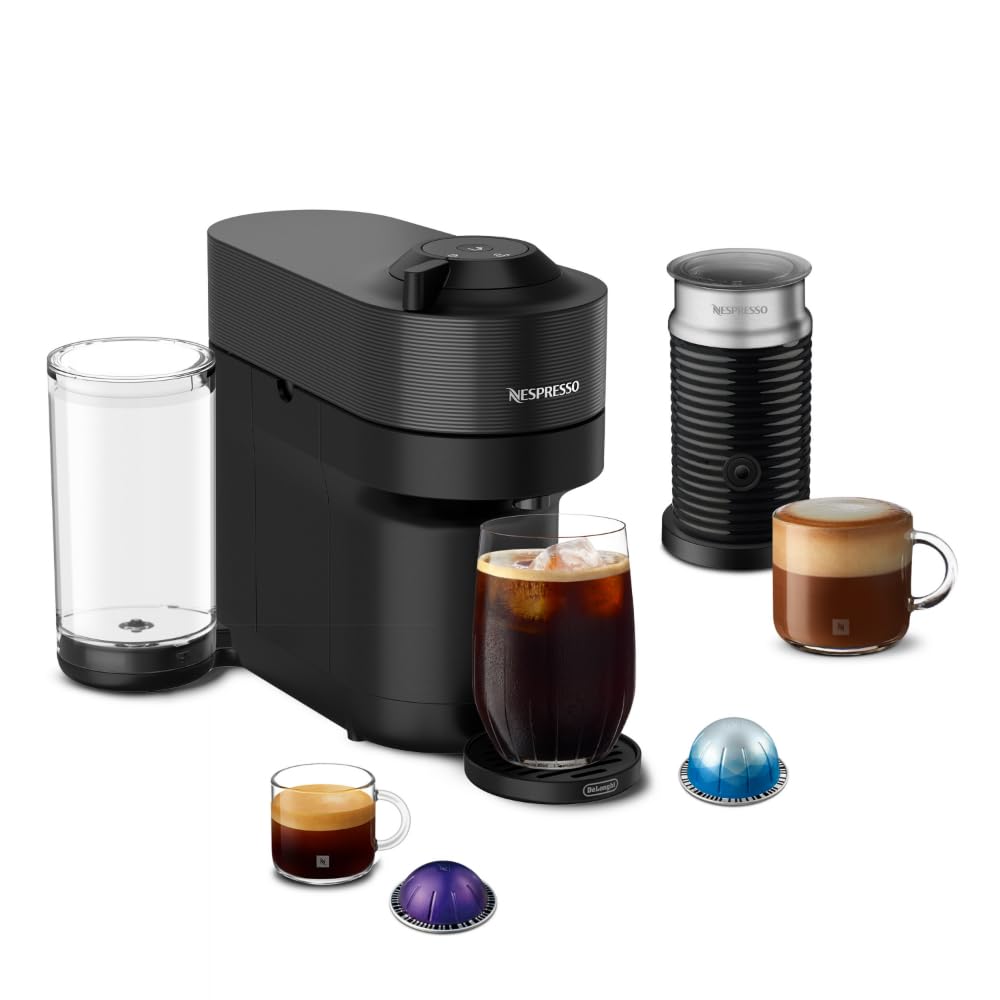 Liquorice Black Coffee Machine with Milk Frother X820