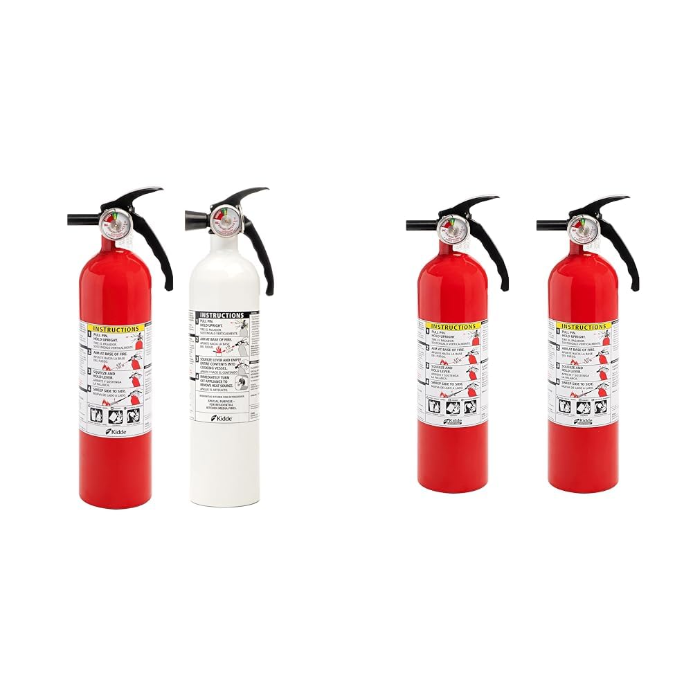 2 Pack Red Dry Chemical Fire Extinguisher with Mounting Bracket B696