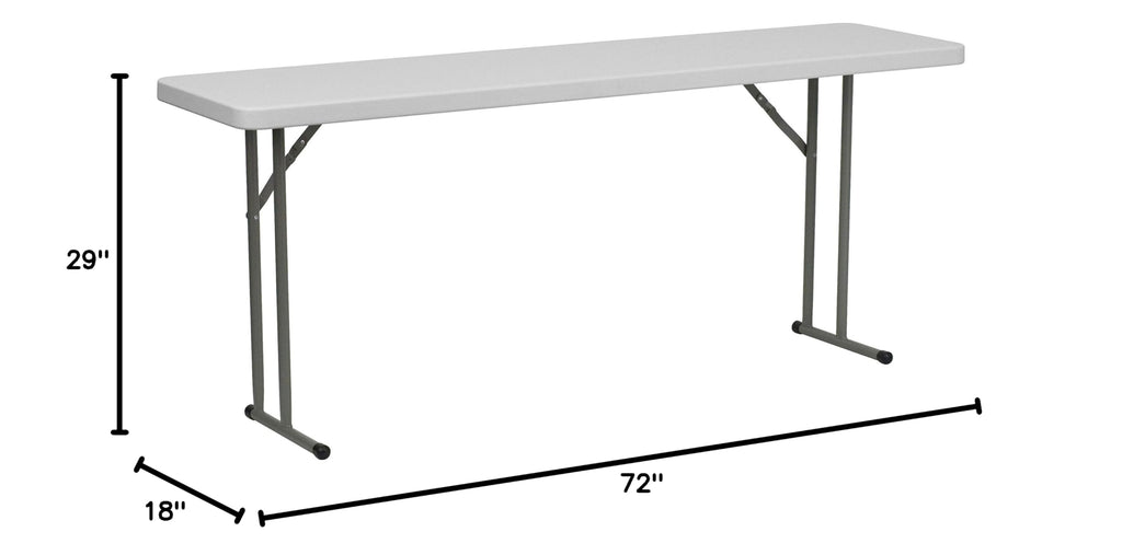 6 ft Plastic Folding Training Table 4-Pack E75139