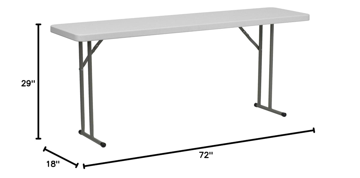 6 ft Plastic Folding Training Table 4-Pack E75139
