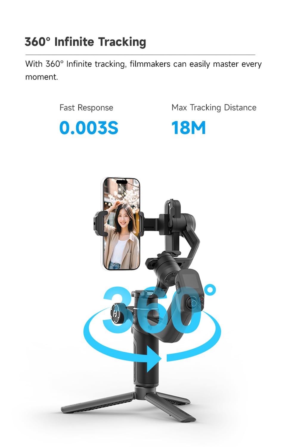 3-Axis Phone Gimbal Stabilizer with Integrated Grip V1947