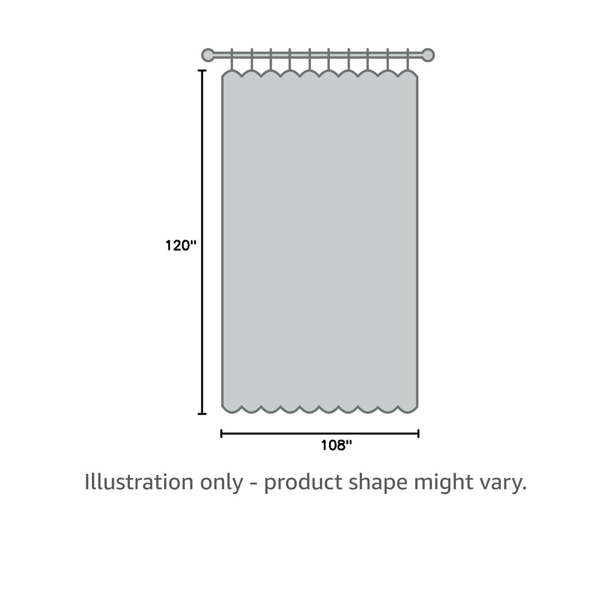 Grey 120 by 84 Inch Blackout Curtain Panel O1243