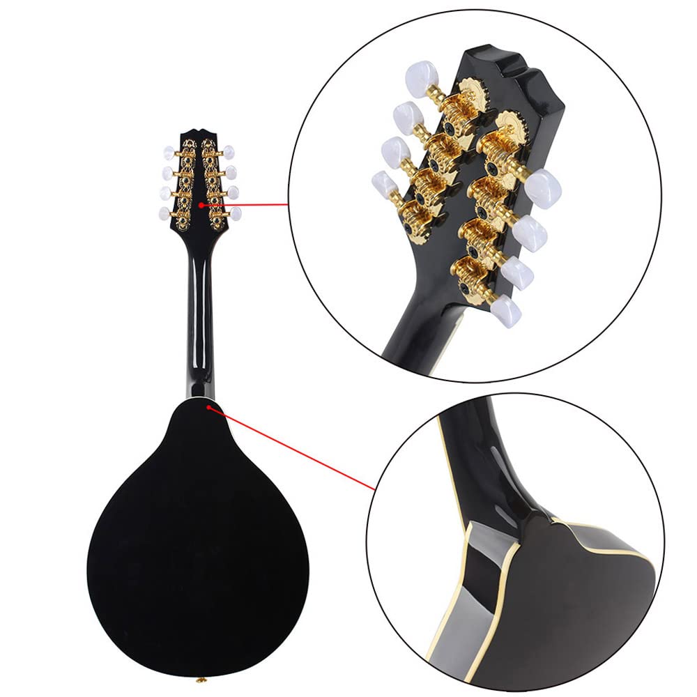 8 Strings Electric Mandolin with Cable and Cleaning Cloth B982469