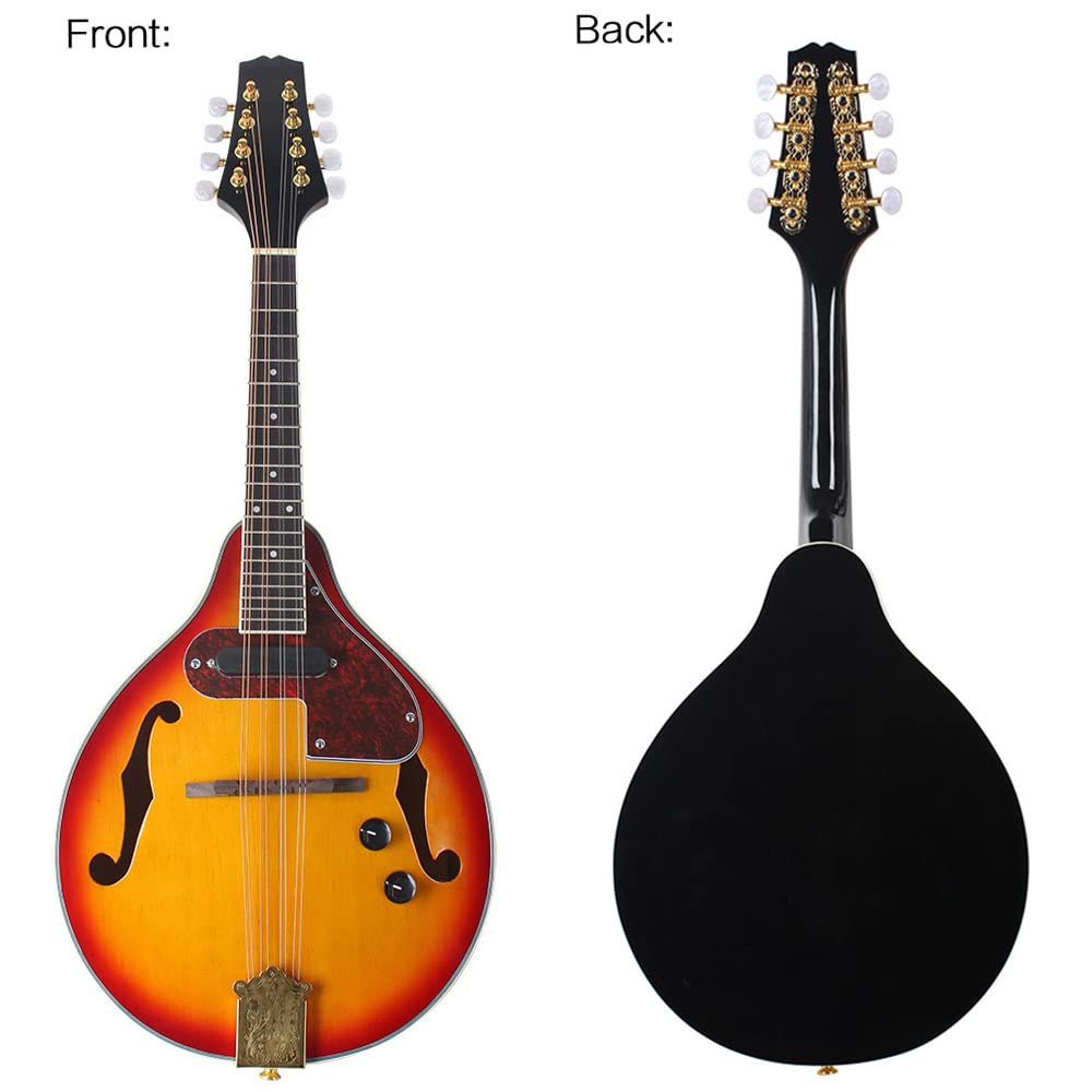 8 Strings Electric Mandolin with Cable and Cleaning Cloth B982469