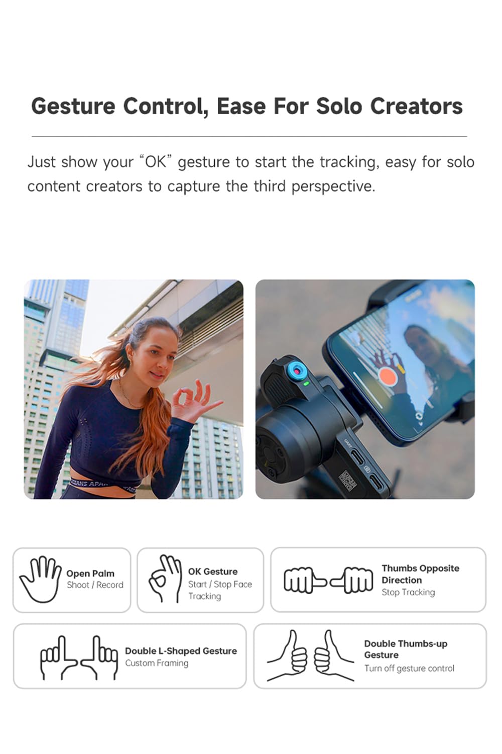 3-Axis Phone Gimbal Stabilizer with Integrated Grip V1947