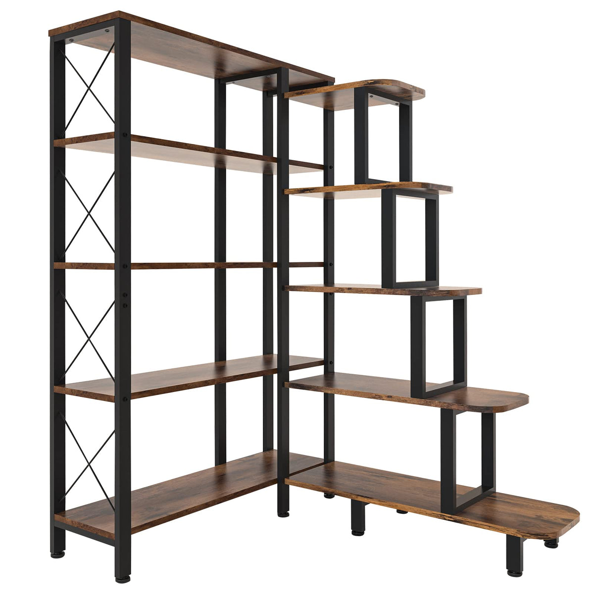 Large Reversible 5 Tier Corner Bookshelf Z1170