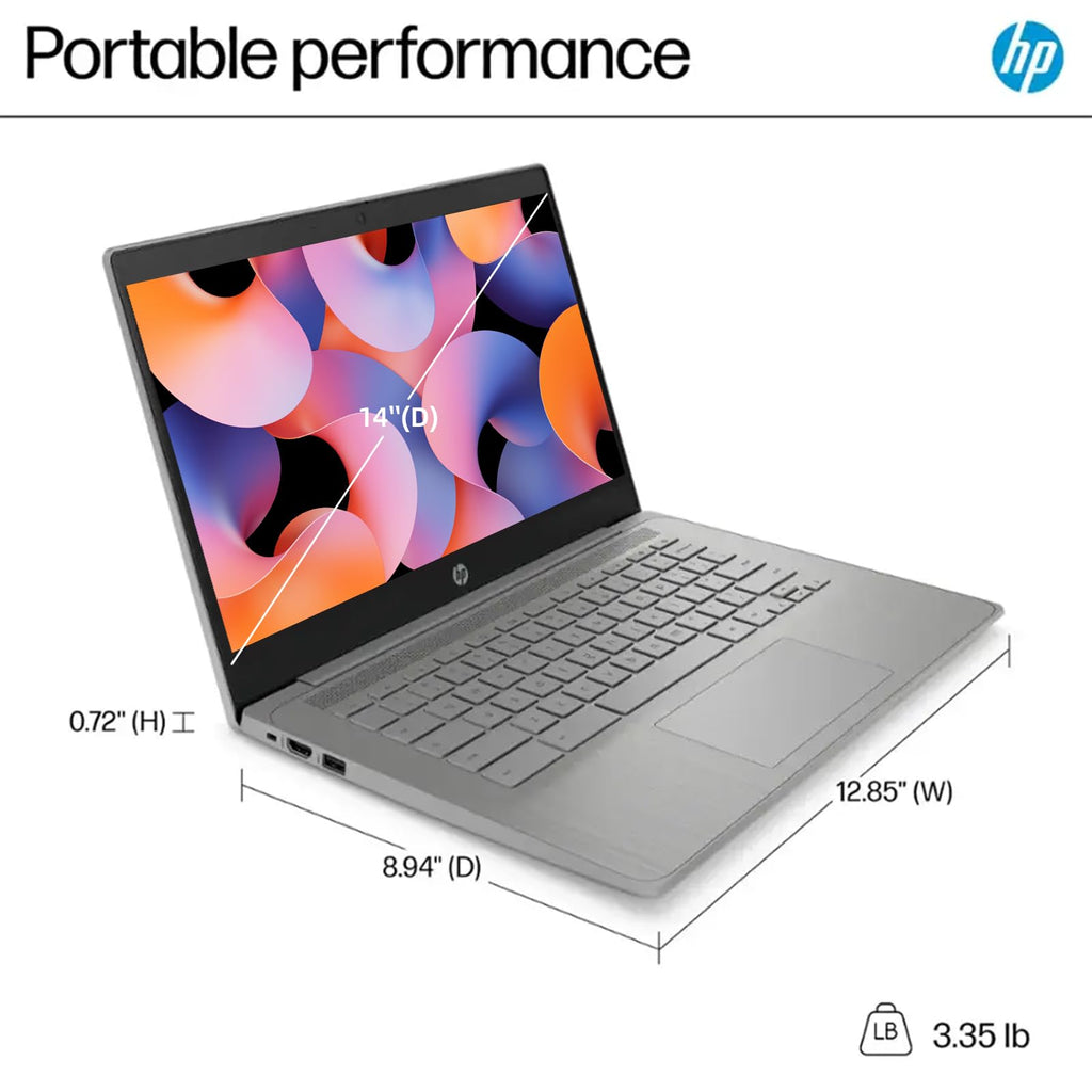 14 Laptop, Intel Celeron N4500, 4GB RAM, 192GB Storage, 14'' HD Display, Chrome OS, Grey O867457