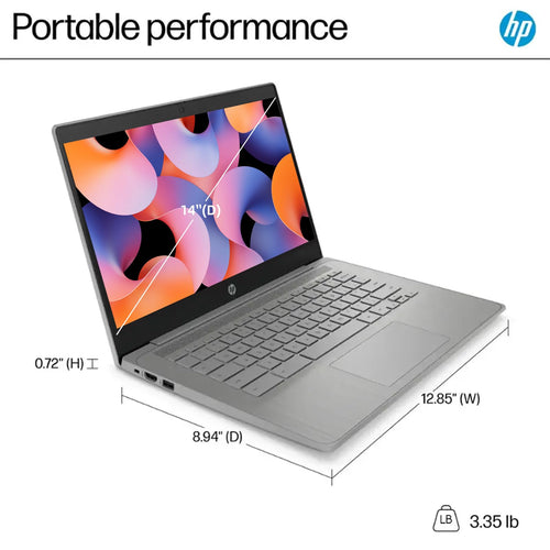 14 Laptop, Intel Celeron N4500, 4GB RAM, 192GB Storage, 14'' HD Display, Chrome OS, Grey O867457