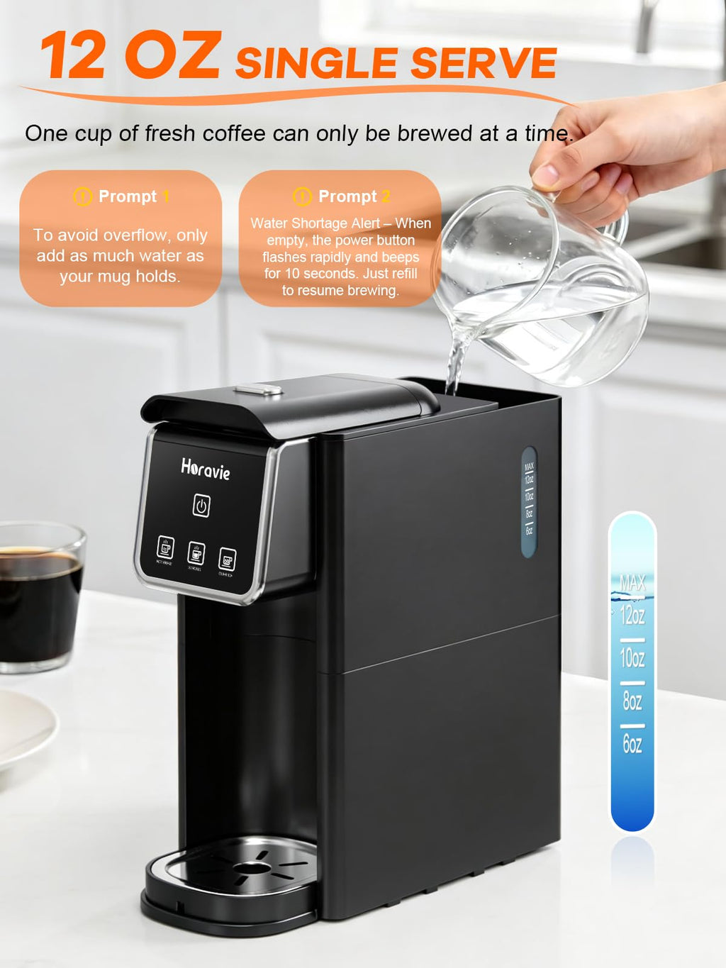 Black Single Serve Coffee Maker Y823151