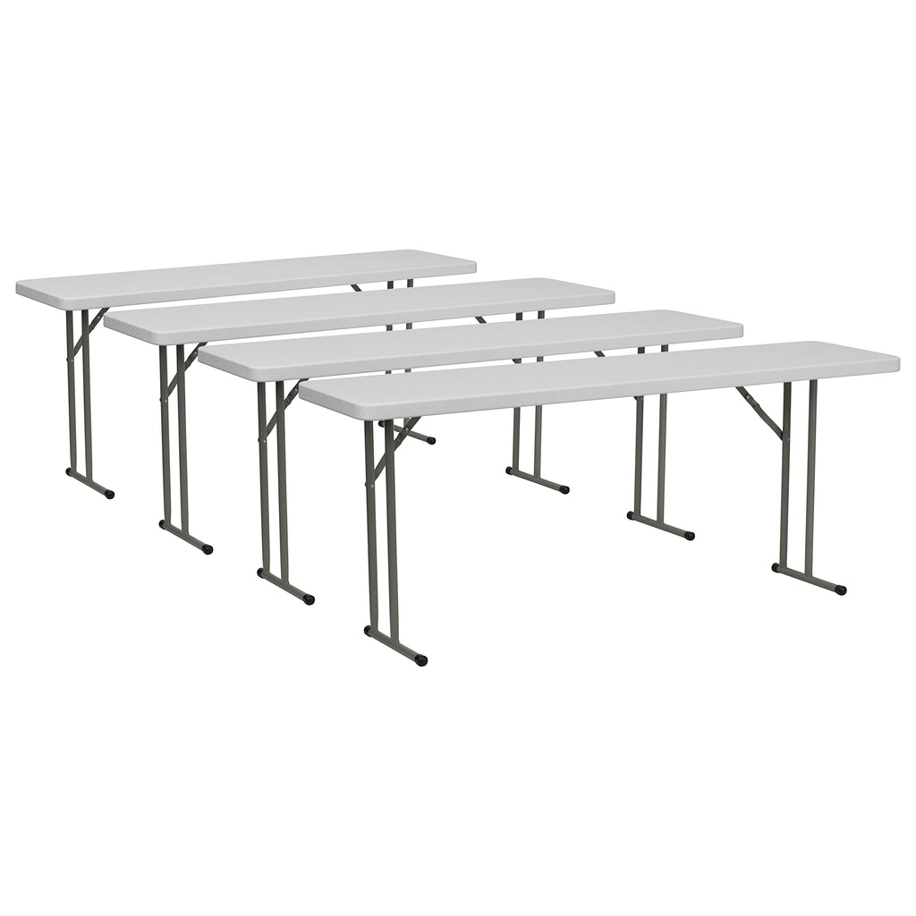 6 ft Plastic Folding Training Table 4-Pack E75139