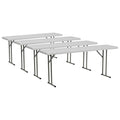 6 ft Plastic Folding Training Table 4-Pack E75139