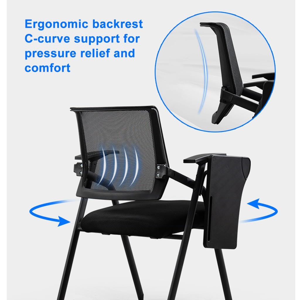 Mesh Office Chair with Lumbar Support and Desk C862832