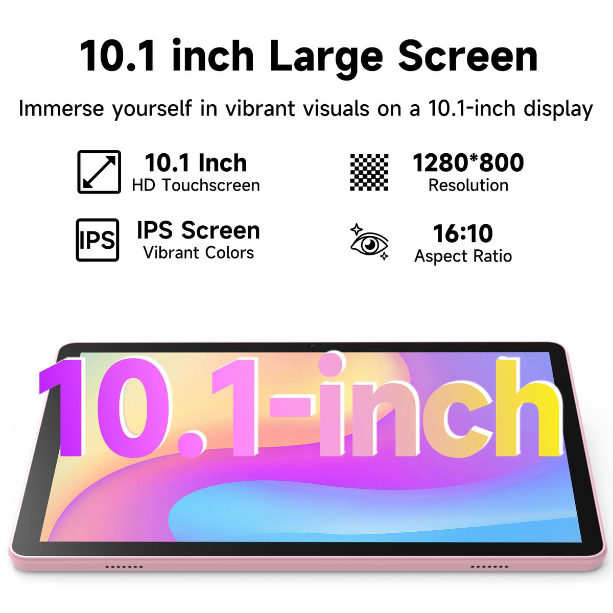 10 Inch Android Tablet with Case Pink A509