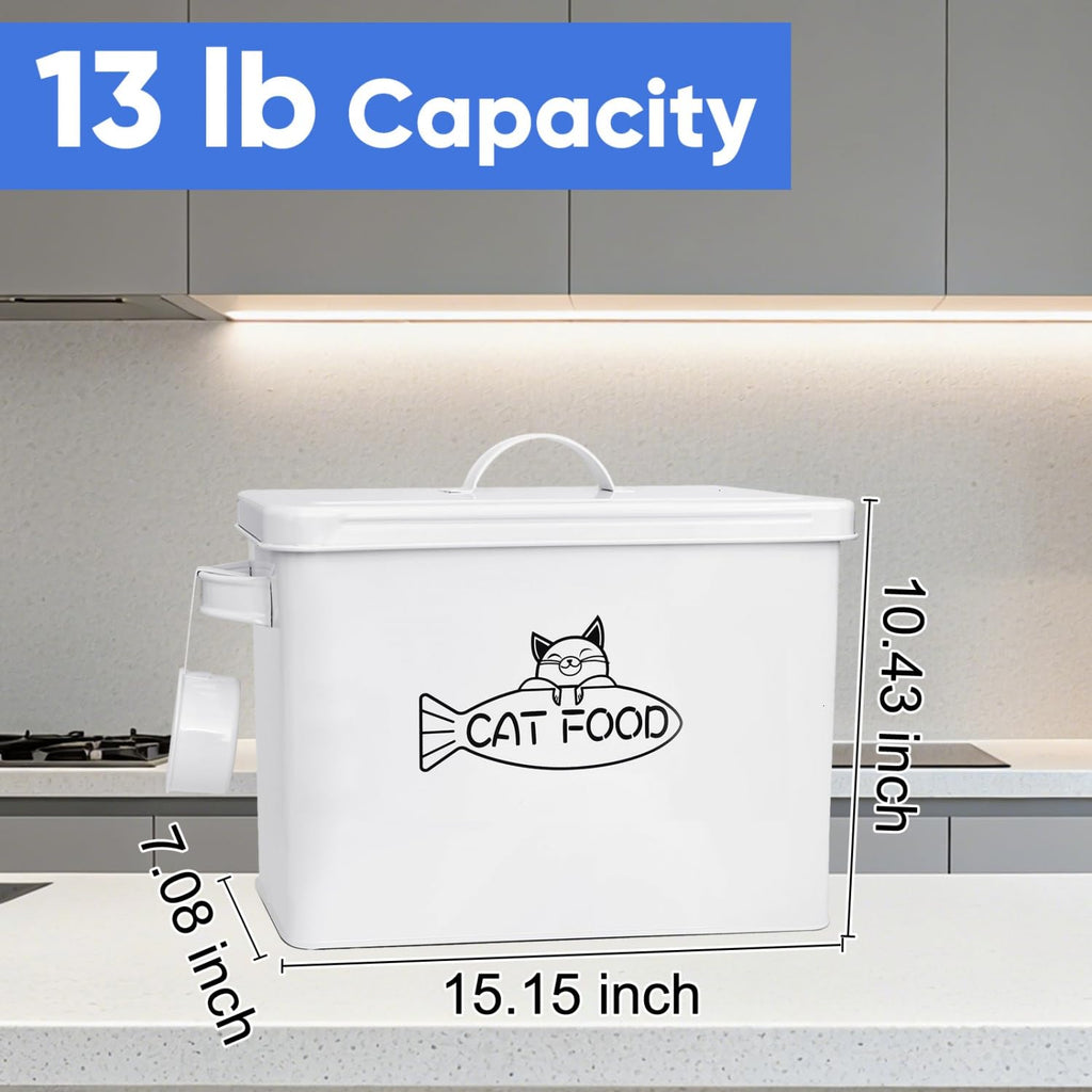 Large Airtight Pet Food Storage Container with Lid and Scoop 12-13 lbs O663406
