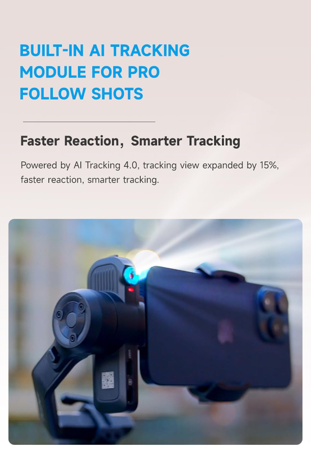 3-Axis Phone Gimbal Stabilizer with Integrated Grip V1947