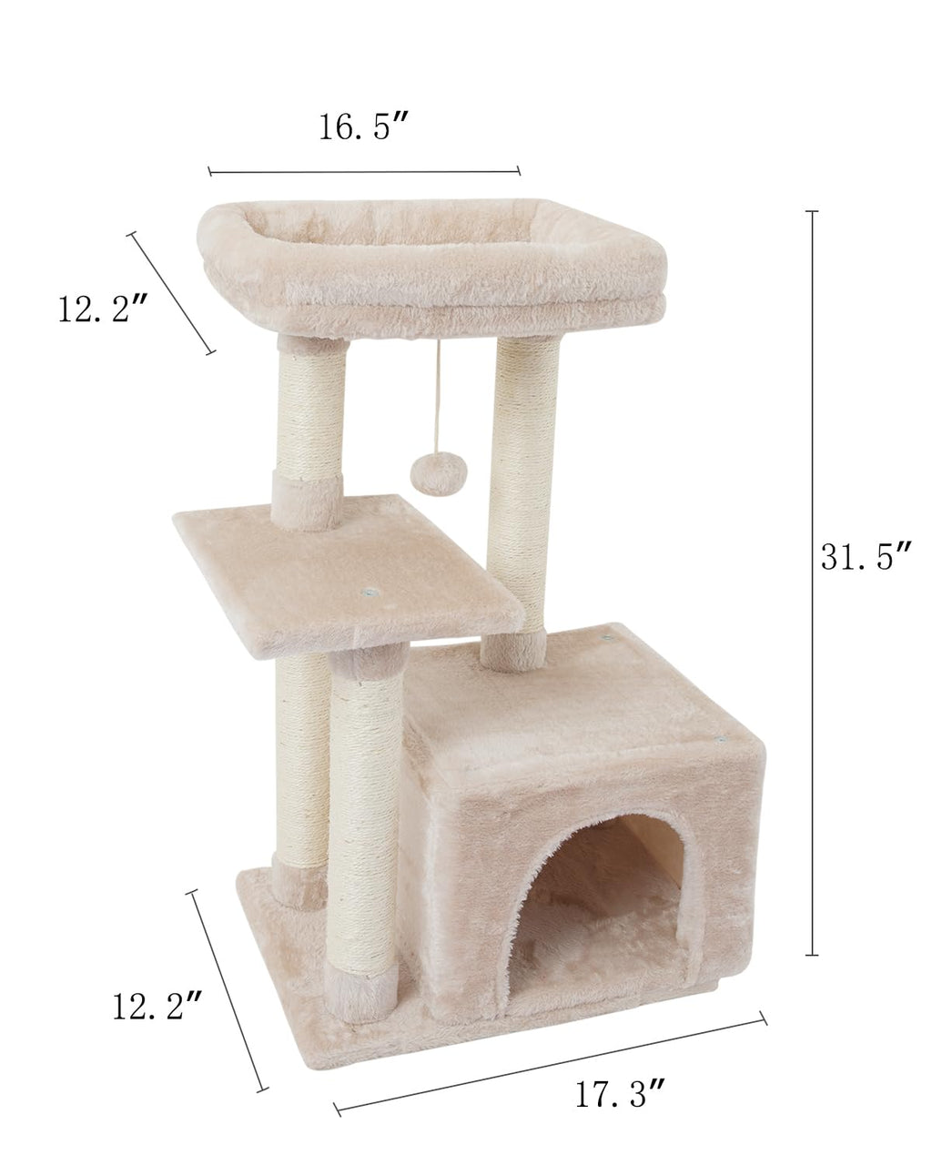 Cat Tree with Sisal Scratching Posts K173