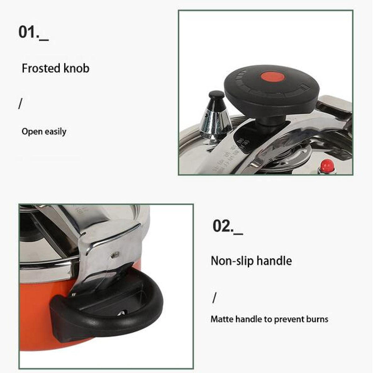 Camping Pressure Cooker Aluminum Alloy 2L A4701