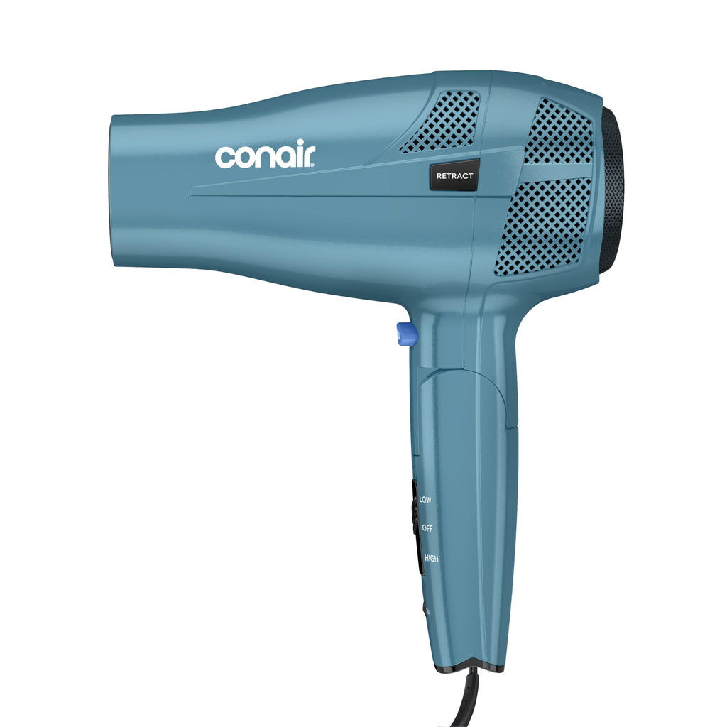 Blue 1875W Dual Voltage Folding Travel Hair Dryer N12593