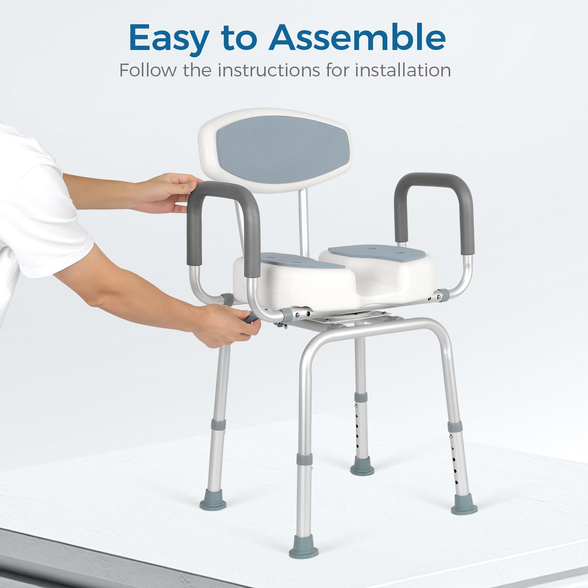 Heavy Duty Shower Chair with Arms and Back G816022