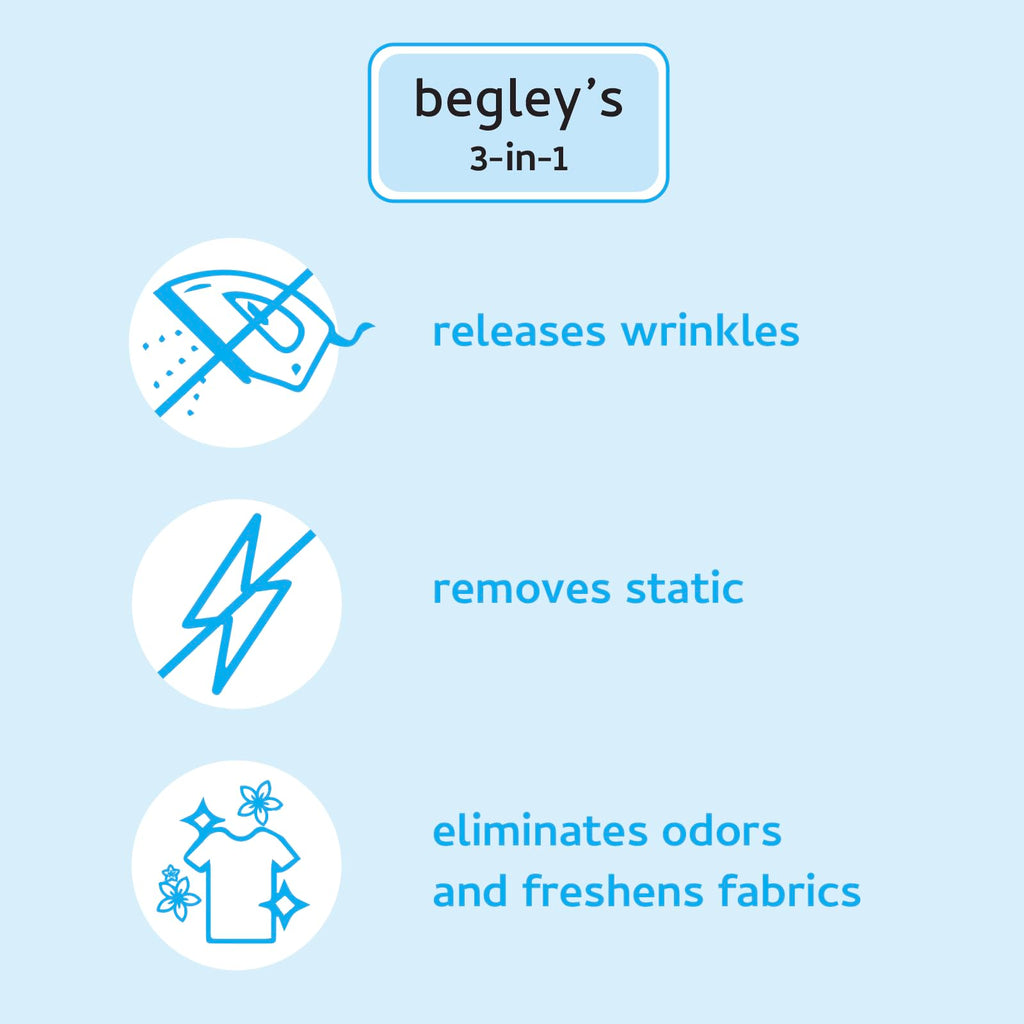 3-in-1 Wrinkle Remover, Static Cling Remover, Odor Eliminator and Fabric Refresher Spray, Fragrance-Free, 3 oz O228