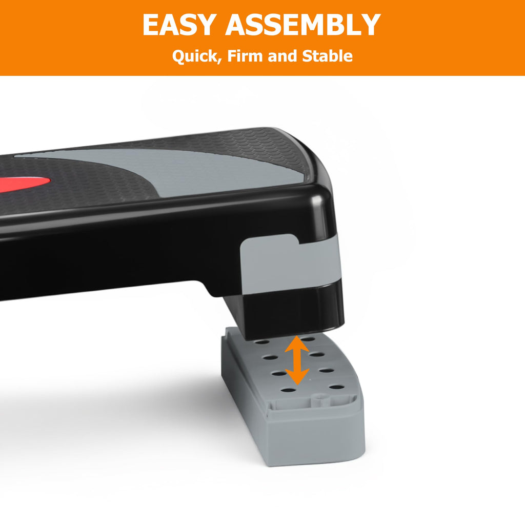 31" Adjustable Aerobic Step Platform with 4 Stackable Risers Y231482