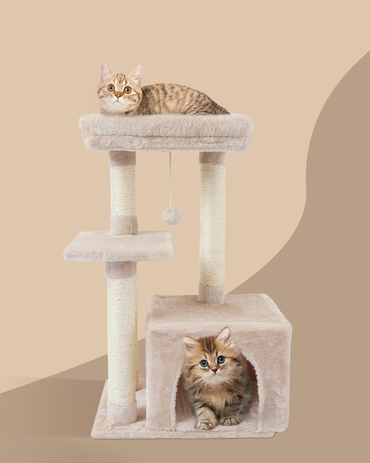 Cat Tree with Sisal Scratching Posts K173
