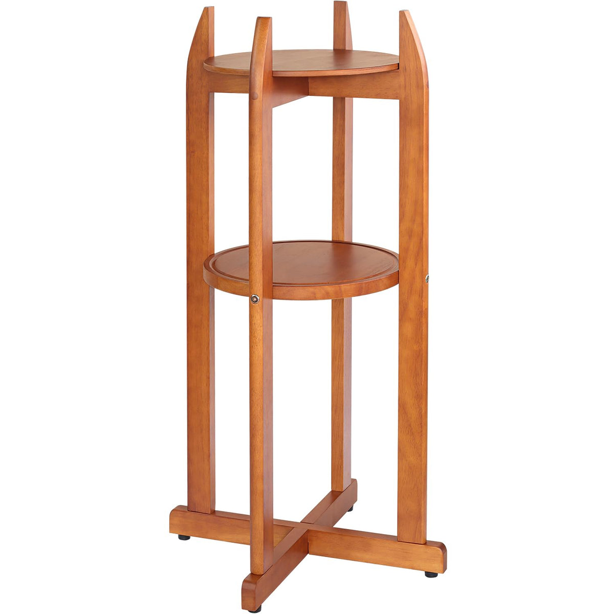 Solid Wood Water Dispenser Stand with 2 Shelves Z904336