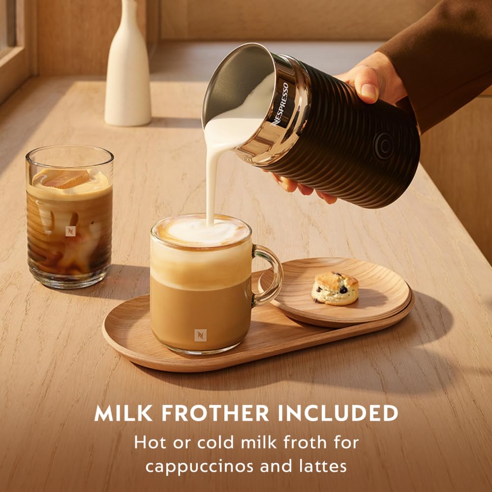 Liquorice Black Coffee Machine with Milk Frother X820