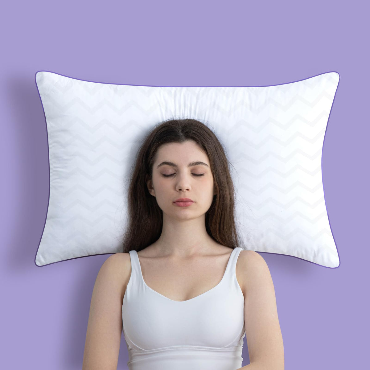 King Size Set of 2 Down Alternative Microfiber Bed Pillows S22078