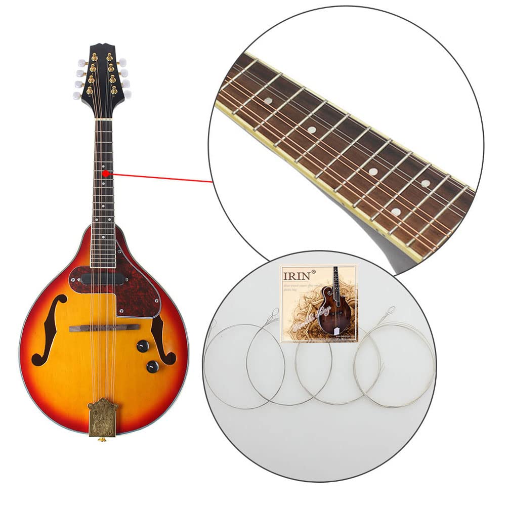 8 Strings Electric Mandolin with Cable and Cleaning Cloth B982469