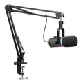 Black Metal Dynamic Microphone with Boom Arm S2245