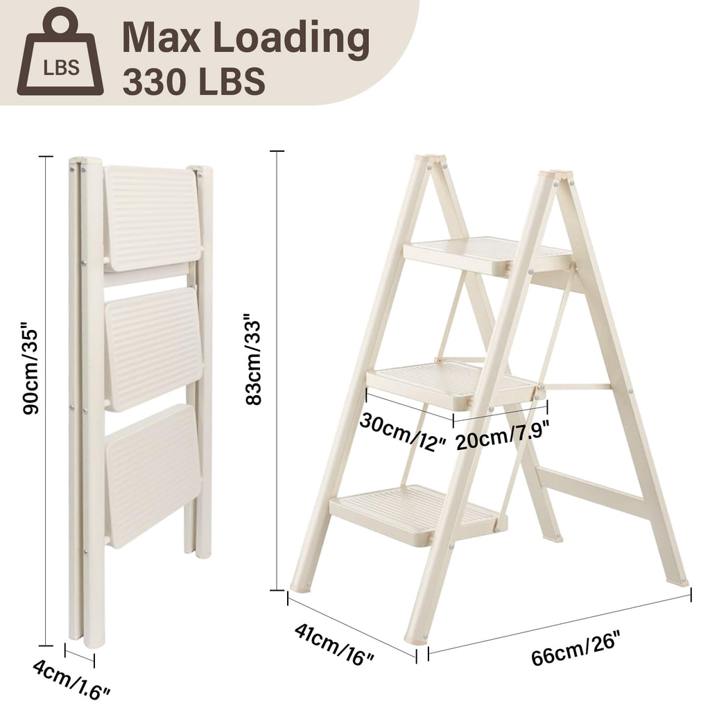 3 Step Carbon Steel Folding Stool T4544