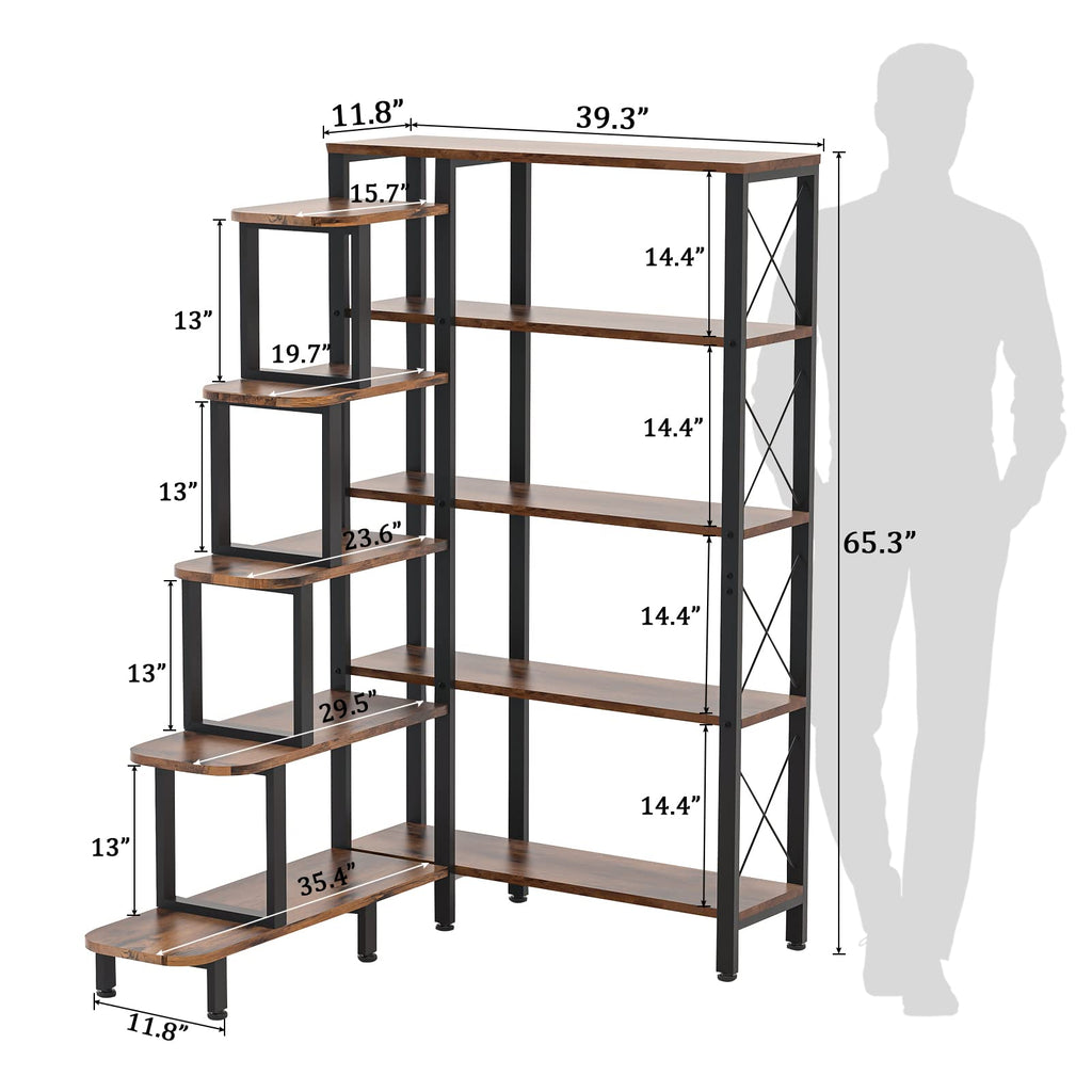 Large Reversible 5 Tier Corner Bookshelf Z1170