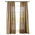 Soft Burlap Natural Tan Rod Pocket Window Curtain Panel 37" x 84" B487505