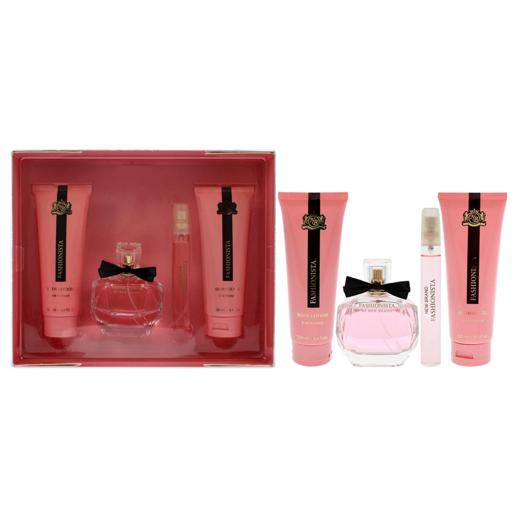 4 Pc Gift Set 3.4oz EDP Spray 0.5oz EDP Spray 4.4oz Shower Gel 4.4oz Body Lotion D534