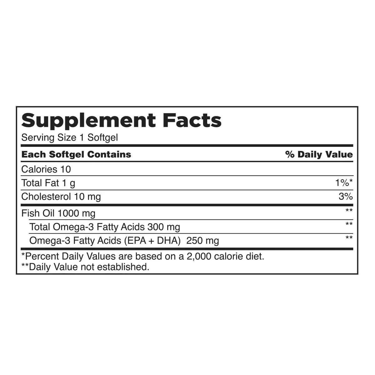Fish Oil 1000 mg 400 Softgels A44068