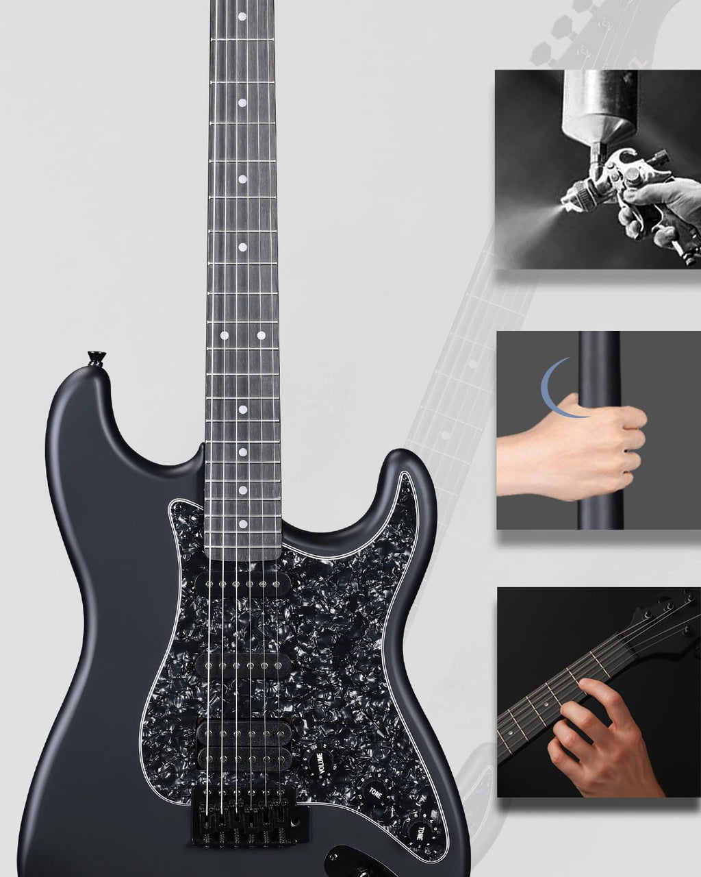 Full Size HSS Electric Guitar with 12 Accessories O628