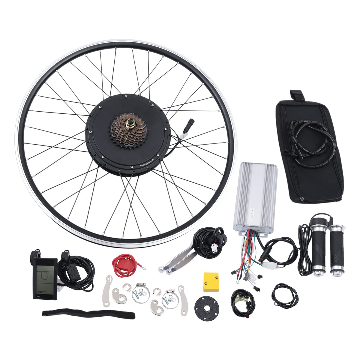 48V 1500W 700C Rear Wheel Electric Bike Conversion Kit with LCD Display L6246