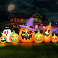 8FT Halloween Inflatables Pumpkin Witch Hat & Ghost Combo F8067