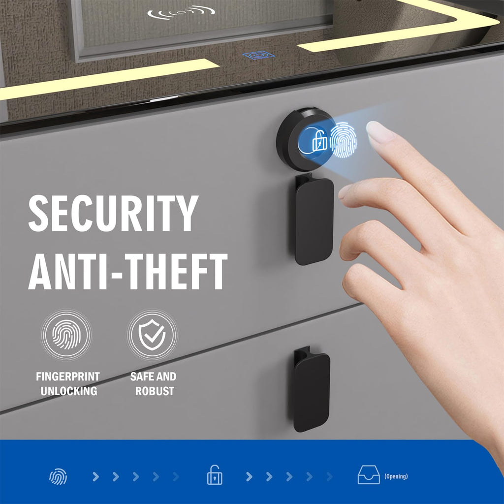 Wireless Charging Fingerprint Lock Nightstand U437061