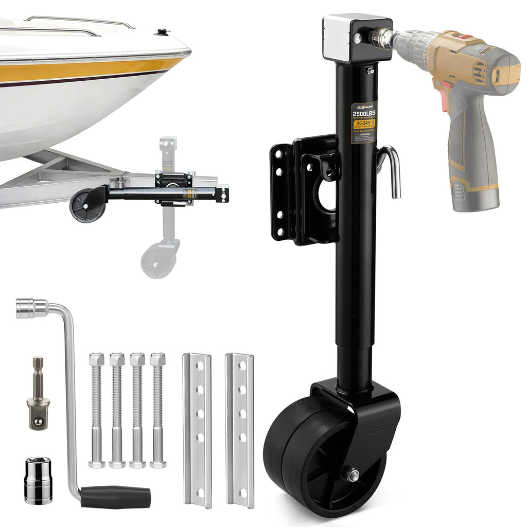 Heavy Duty Trailer Jack with Dual Wheel D109