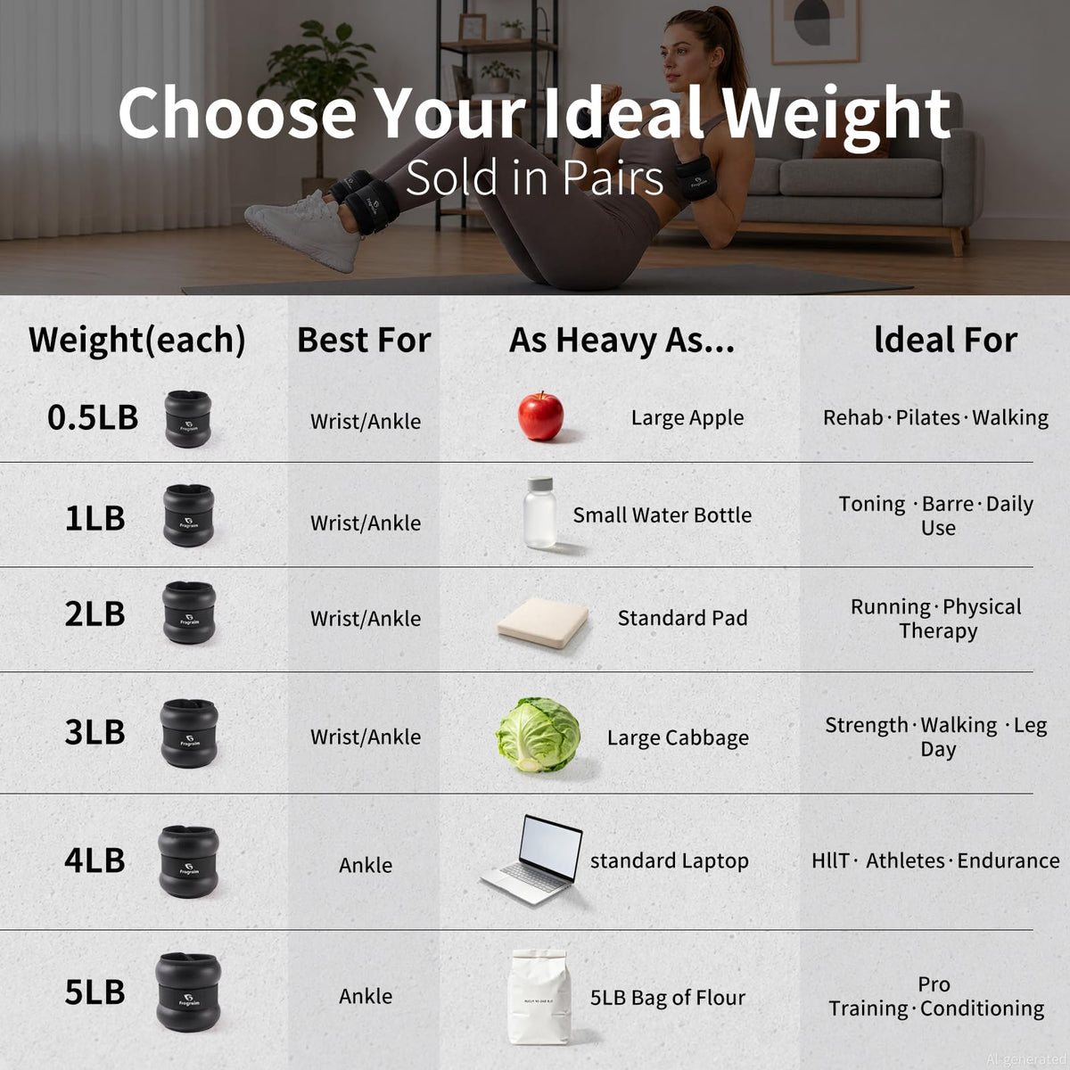 Ankle Weights Set of 2 L14009