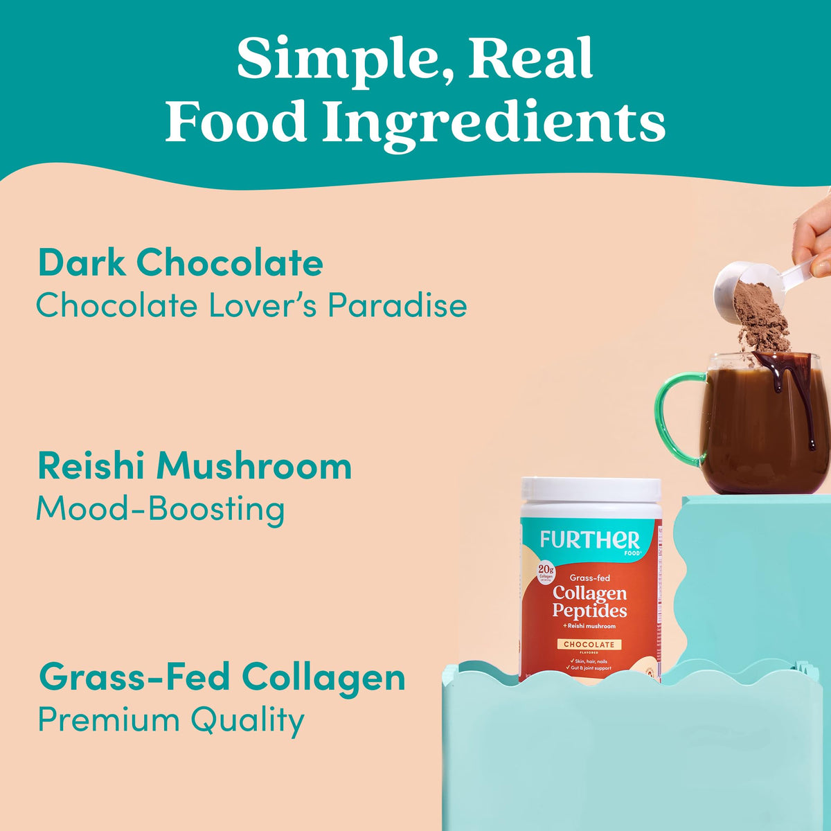 Chocolate Collagen Peptides Powder 24.34 Oz Q928815