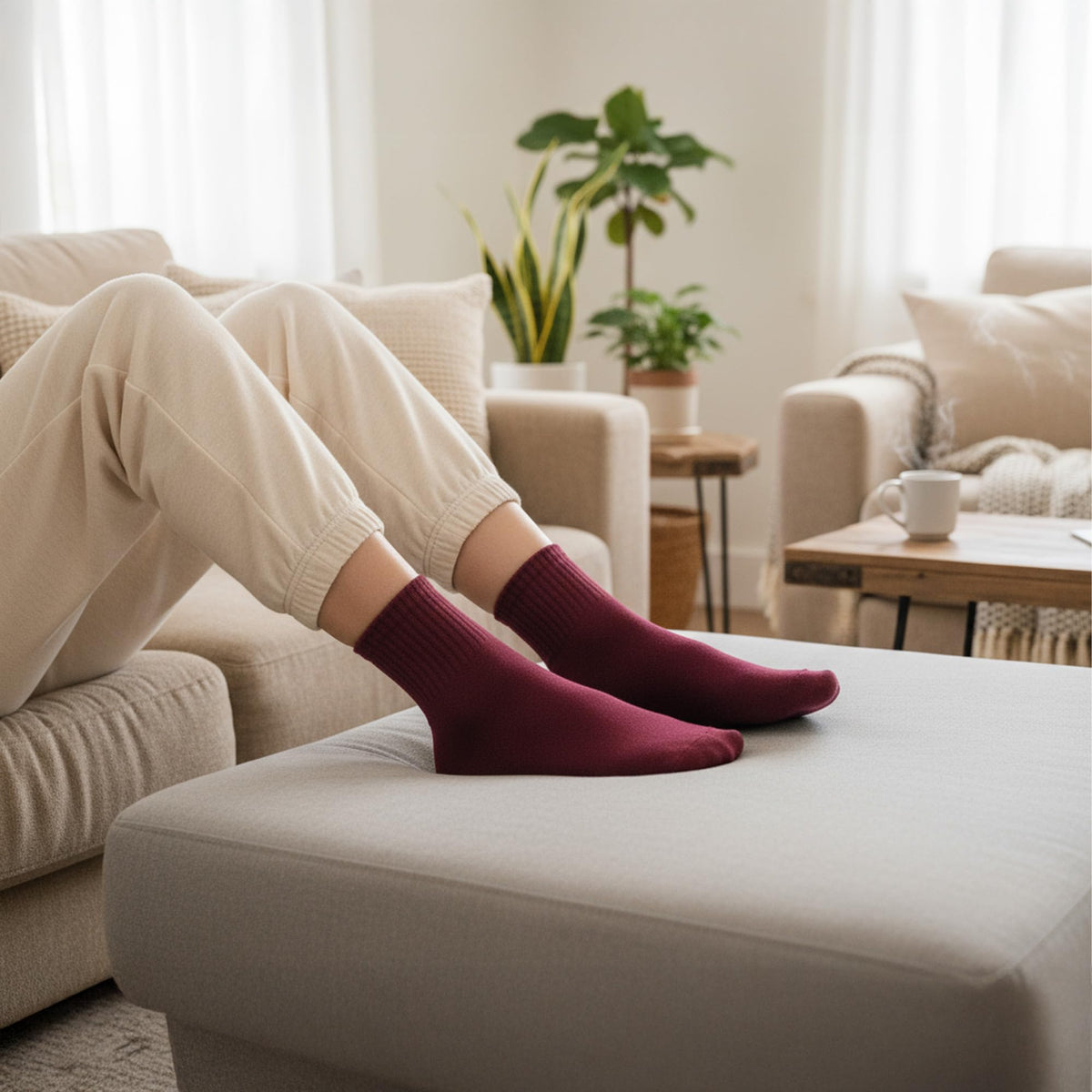 Viscose Bamboo Mini Crew Socks 5 Pairs D14592