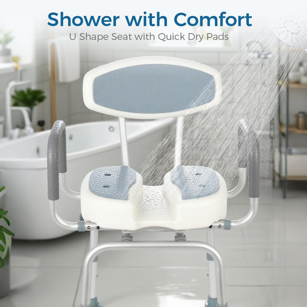 Heavy Duty Shower Chair with Arms and Back G816022